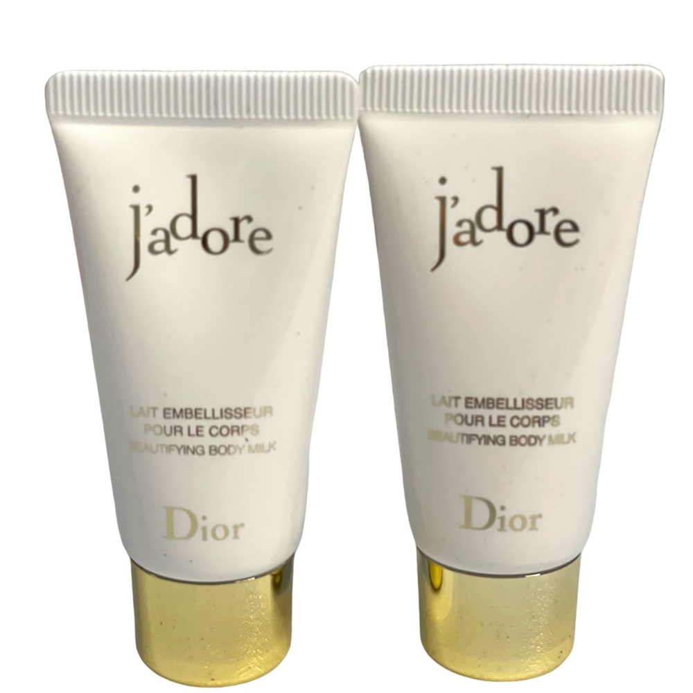 NEW 2 x Dior J'adore Beautifying Body Milk Mini Sample 20ml / 0.67oz each
